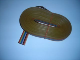 200cm flat multi color ribbon cable 14 conductors 28 AWG   fast 