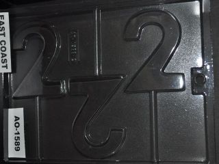 NUMBER 2 BIRTHDAY LOLLIPOP CHOCOLATE CANDY MOLD PARTY FAVORS