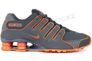 Nike Shox NZ 378341 080 New Mens Gray Orange Shoes