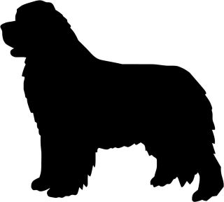 Newfoundland Dog Decal 3.75x4.15 select your color