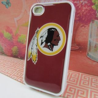   Redskins White Impact Hard Case Phone Cover for Apple iPhone 4 4S 4G