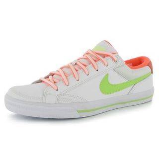 Ladies Nike Capri II Leather Trainers Shoes   White/Pink