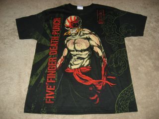 Five Finger Death Punch Ninja Allover S, M, L, XL, 2XL Black T Shirt