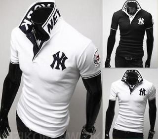 Big Sale  lihua New York Yankees embroidered Slim Short Sleeves Polo 
