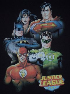 Justice League (DC Comics) T Shirt (Size: XXL, Color: Black) New