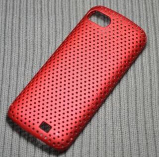 New Red Mesh perforated hard case cover for Nokia C301 C3 01