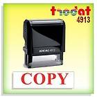 COPY Custom office Stock Self Inking Rubber Stamp RED TRODAT 4913 