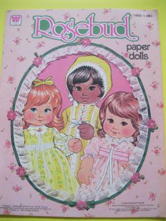   ROSEBUD Paper Doll Book  GORGEOUS Old Fashioned Dolls & Costumes
