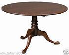 Colonial Oak Pedestal Table 3 legs Dining Accent Table Casual Table 