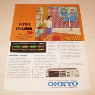 Vintage Onkyo TX 35 Stereo Receiver PRINT AD 1983