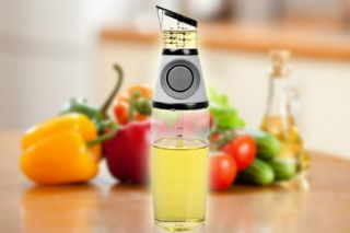 Press & Measure Oil & Vinegar Glass Dispenser