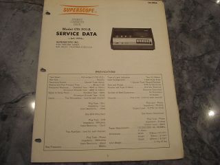 Marantz Superscope CD 301A Original Service Manual