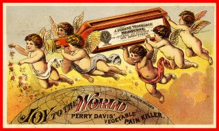 Perry Davis Vegetable Pain Killer Vintage Medicine Advert METAL Plaque 