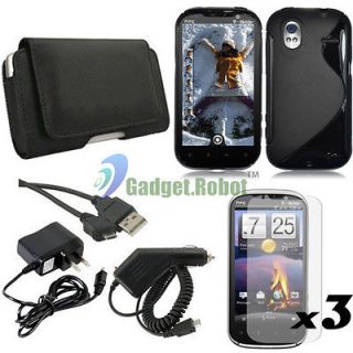 SALE 8 1 LEATHER TPU COVER CASE+ WALL CAR CHARGER+USB CABLE+For HTC 