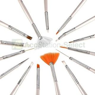 15 Pcs Nail Art Design Brush Set Painting Pen Tips Tool