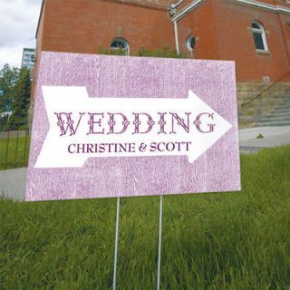 Pointing Arrow Wedding Directional Sign