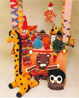 Bazaar Knitting Crochet Pattern Book   Soft Toys to Make Giraffe Clown 