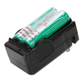 Pcs 18650 3600mAh 3.7V Rechargeable Battery Green+Charger for 