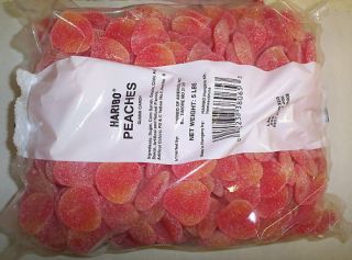 Haribo Peaches Gummy Candy Gummi Candies 5 Pounds