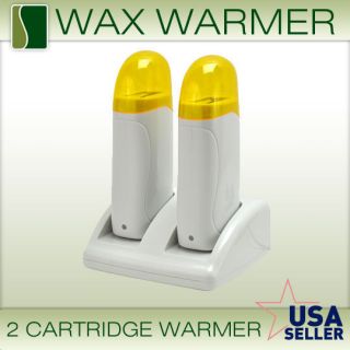 Roll On Double Depilatory Wax Cartridge Warmer Heater Salon Hair 