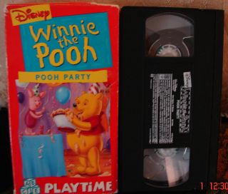   Pooh Playtime POOH PARTY RARE Vhs Video~LOW UNLIMITED SHIPPING DISNEY