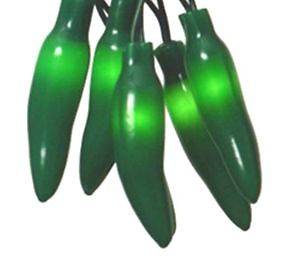 Gazebo Patio 35 Chili Pepper String Lights Green