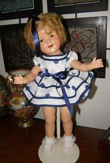   DRESS STAND UP & CHEER /NAVY DOT FOR SHIRLEY TEMPLE / PATTY ANY DOLL