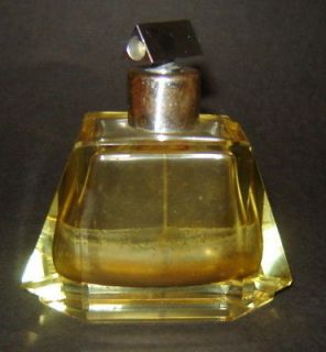 antique old vintage amber cut crystal perfume bottle from bulgaria