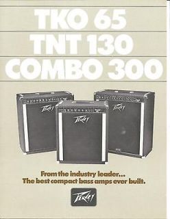 Peavey TKO65, TNT130 & Combo 300 Bass Amp brochure   1982
