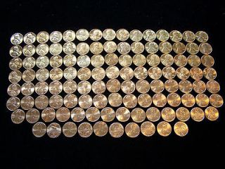   Complete Uncirculated Lincoln Cent Set w/all 7 1982s  123 BU Pennies