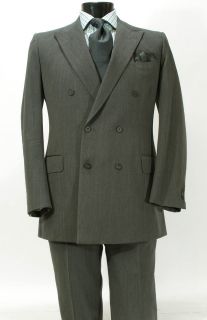 Magnificent H HUNTSMAN & SON Bespoke Savile Row Suit 40 R, Gray 