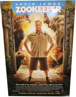 Poster Zookeeper Promotional Kevin James Elephan Monkey Bear Lion 