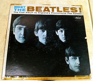 Meet The Beatles Capitol Records Rainbow Mono Vinyl Record LP Album