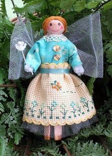 Fiona Fairy Clothespin Doll Kit w/Cross Stitch Skirt  The Needles 
