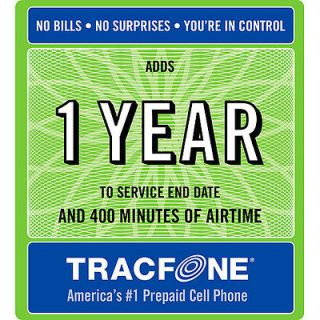 Newly listed Tracfone 400 Minutes   One Year Service PIN Number