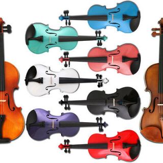 Newly listed ANY Color 4/4 3/4 1/2 1/4 1/8 ACOUSTIC Violin+CASE+BO​W