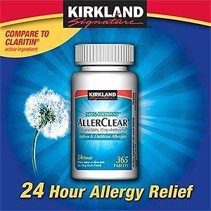 Kirkland AllerClear LORATADINE 10mg 365 Tabs OTC Allergy Medicine 
