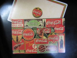 Set of 4 Coca Cola Reversible Placemats  NIP FREE SHIP