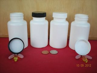   50 New Empty Plastic HDPE 150cc Pill Bottles for Vitamins and Capsules