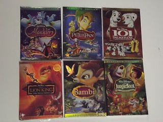 Lot Disney Dvds Jungle Book Lion King Robin Hood Peter Pan 101 