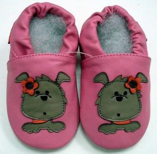crib shoes leather dog pink 0 6 months infant baby shoes newborn