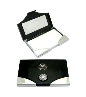 Swarovski Crystal Business Card Case w/ Mini Compact Mirror (Many 