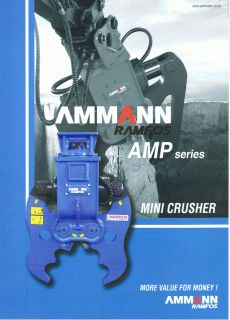 Ammann Excavator Mini Crusher AMP Series Attachment Construction 
