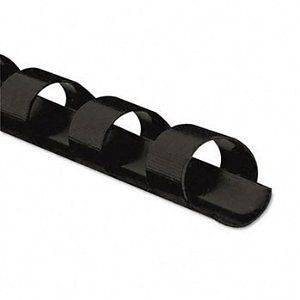500 7/8 Black Plastic Binder Combs Spines 19 Ring Rolled 175 sheet