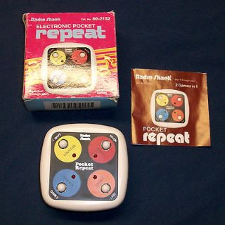 Radio Shack POCKET REPEAT Handheld Mini Simon Says Game 60 2152 +Box 