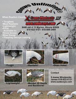   Unlimited lightweight Snow goose decoys check the pictures out 6 pk