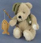 Dan Dee Plush Stuffed Animal Teddy Bear Fisherman Vest Fishing Pole 