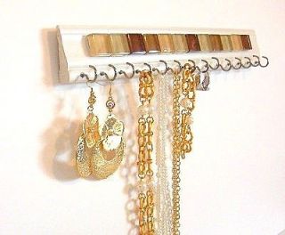 Honey Brown Mosaic Necklace Holder Jewelry Bracelet Rack Organizer