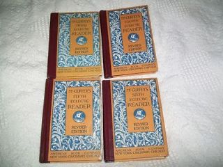 Set of 4 McGuffey ECLECTIC Readers #3, #4, #5, #6 Revised