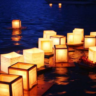 50 SQUARE buy with sky chinese lanterns wishing Water River paper 